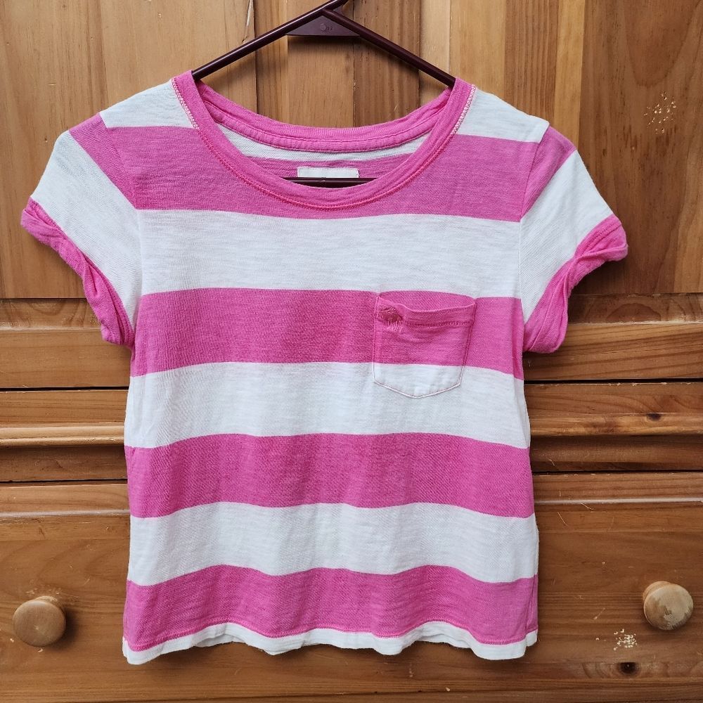 Abercrombie Striped Tee Girls Size M